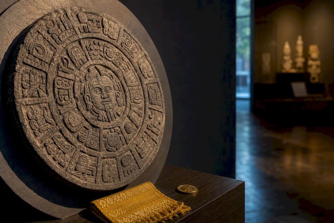 Tzolk'in calendar replica in gallery light