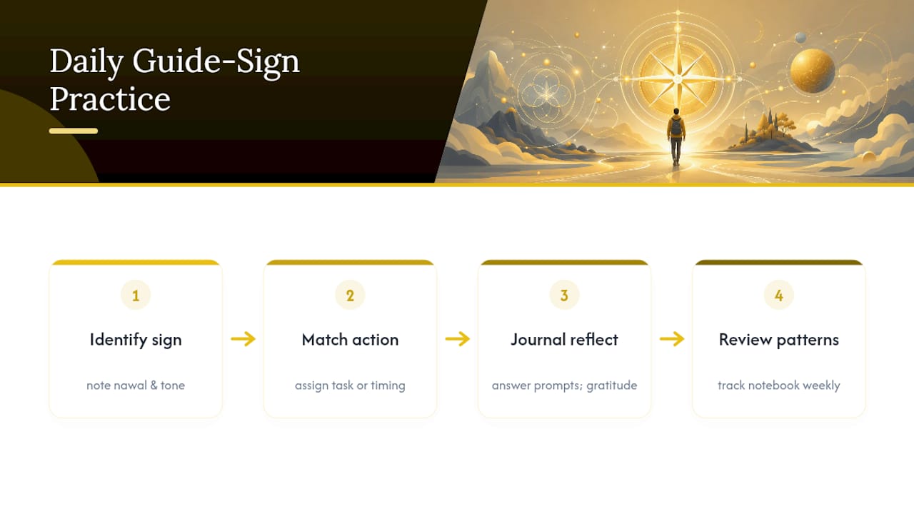 Guide sign daily practice sequence